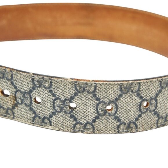 Gucci GG Supreme Belt 80 32 Beige Brown Leather main image 6